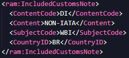 Imagem 17 - Exemplo de preenchimento de _Conhecimento de carga não IATA_ Cargo-XML.png