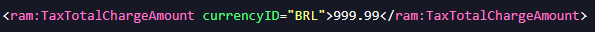 Imagem 14 - Exemplo de preenchimento de _Impostos_ Cargo-XML.png