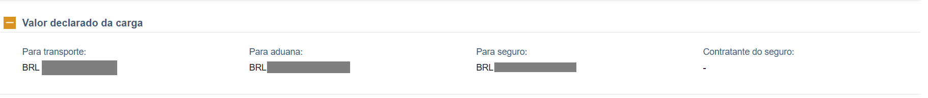 Imagem 2 - Campos de _Valor declarado da carga_ no Portal Único.png